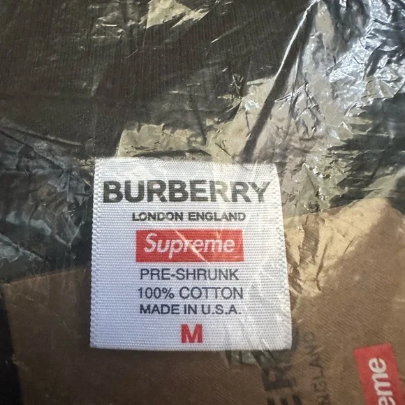 Supreme Burberry box logo tee
